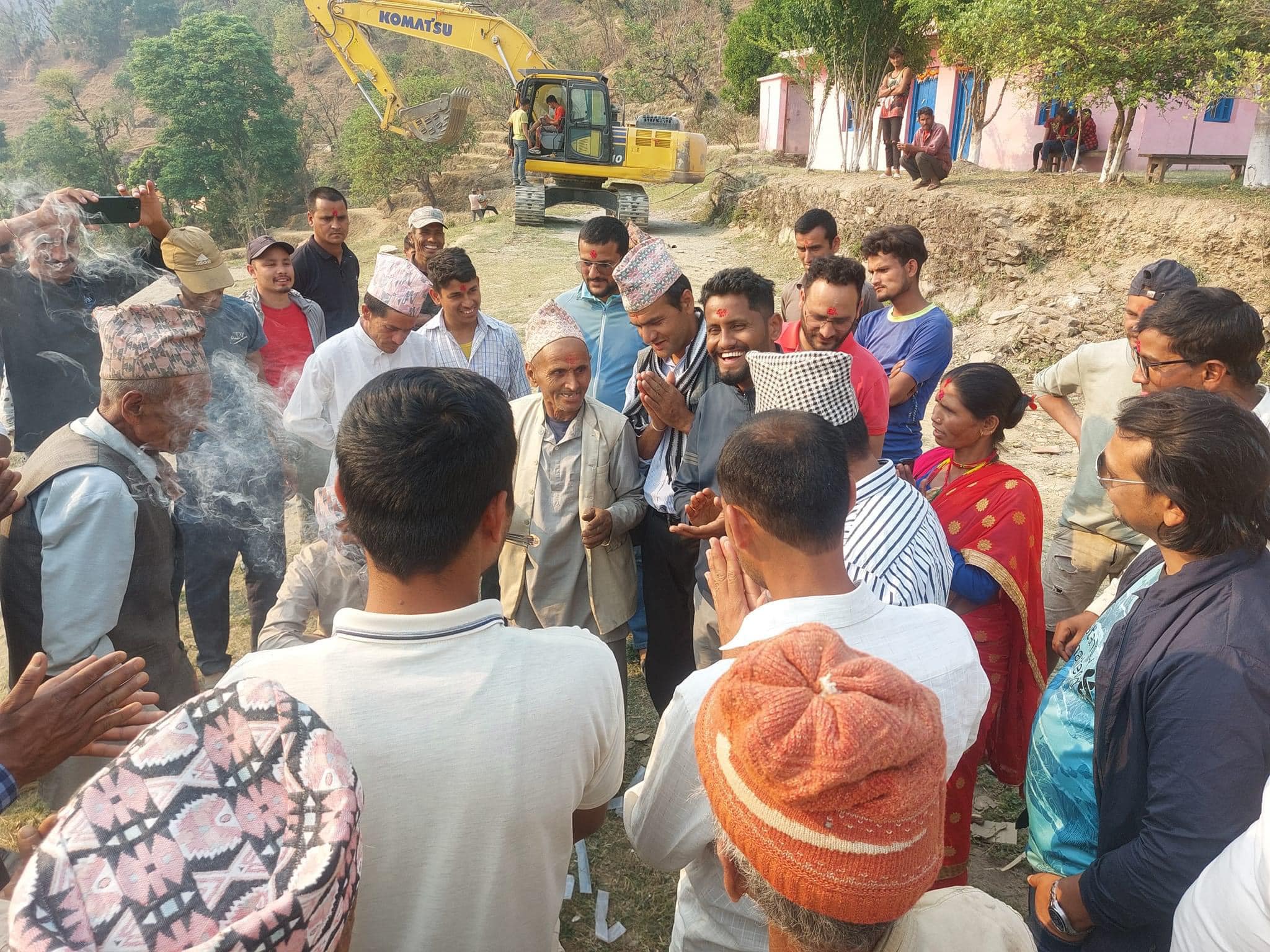 डिलासैनी गाउँपालिकाको प्रशासकीय भवनको शिलान्यास
